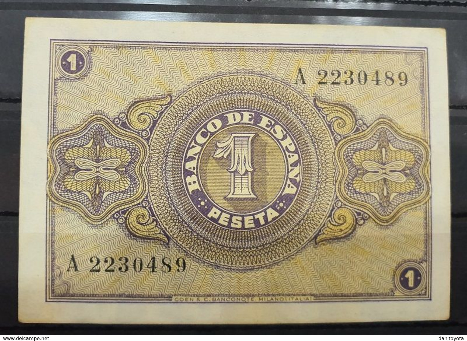 EDIFIL 425    1 PTA 12 DE OCTUBRE DE 1937.   SERIE A  SIN CIRCULAR. - 1-2 Pesetas