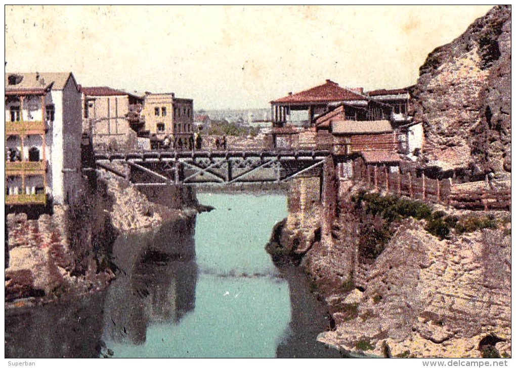 RUSSIA : GEORGIA - CAUCASE : TIFLIS [ TBILISI ] PONT MAÏDANSKY / MAÏDANSKY BRIDGE ~ 1910 - RARE !!! (u-086) - Géorgie