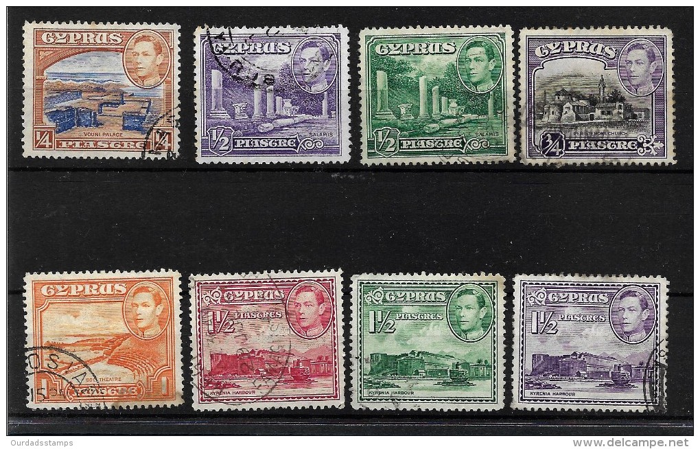 Cyprus 1938 KGVI Complete Set To 18 Pi, Good Used (4275) - Cyprus (...-1960)