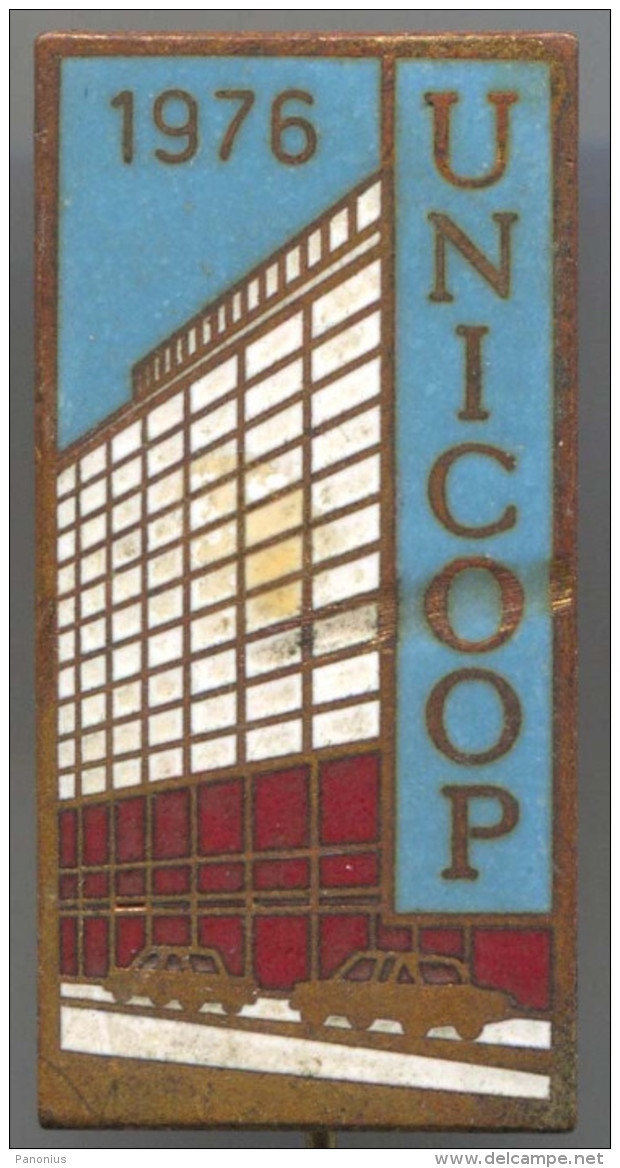 UNICOOP - Enamel, Vintage Pin Badge, D 40 X 20 Mm - Autres & Non Classés