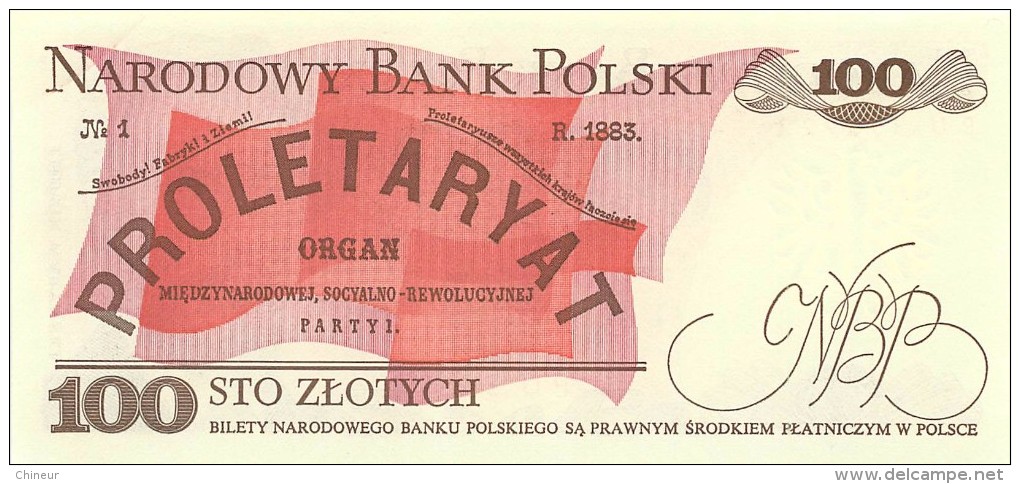 BILLET POLOGNE 100 ZLOTYCH - Poland