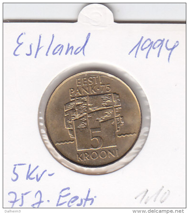 Estland 1994 - 5 Kr.- Unc. - 75 Jahre ESTI - Estland