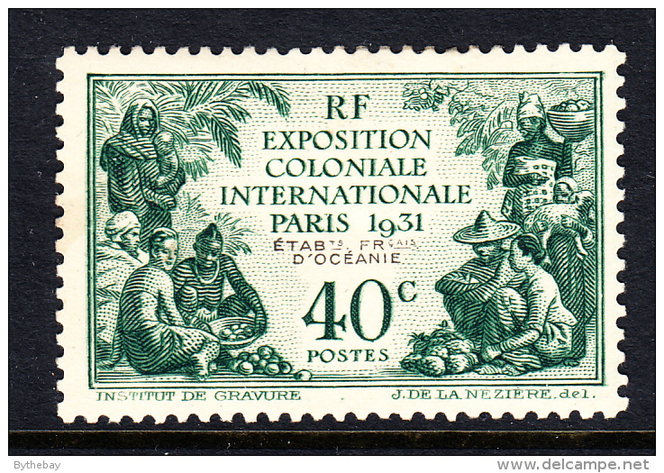 French Polynesia MH Scott #76 40c Colonial Exposition 1931 - Neufs