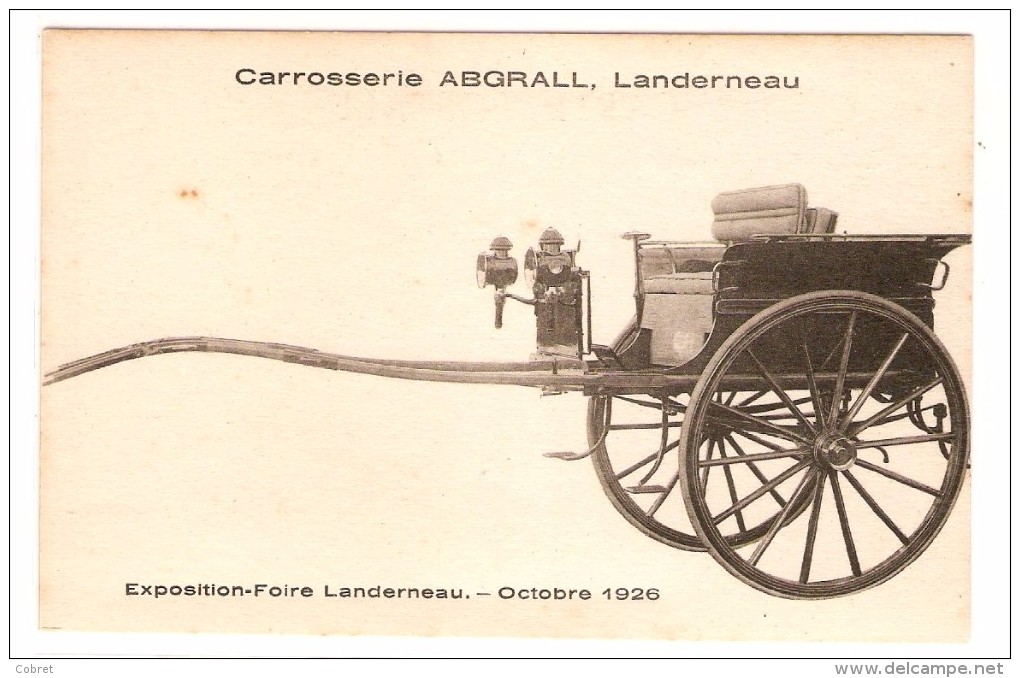 Landerrneau - Exposition Foire - Octobre 1926 - Carrosserie Abgrall - Landerneau