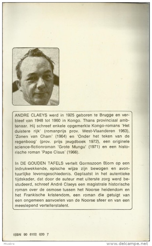 DE GOUDEN TAFELS - ANDRÉ CLAEYS - BEIAARD REEKS DAVIDSFONDS LEUVEN Nr. 596 - 1975-3 - Literature