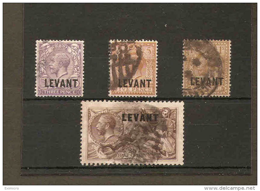 BRITISH LEVANT 1921 VALUES TO 2s 6d SG L19, L21, L23, L24 USED Cat £146+ - Levante Británica