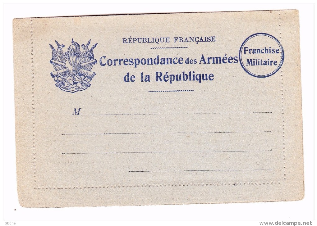 Carte En Franchise Militaire - 4 Drapeaux Et Armes - Lettres & Documents