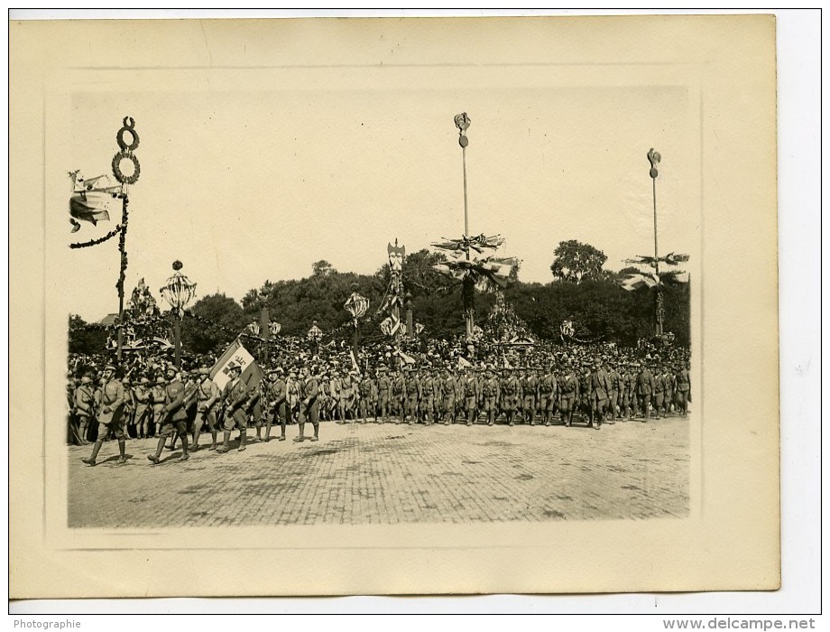 France Paris WWI Fetes De La Victoire Marine Italienne Ancienne Photo Trampus 1919 - Places