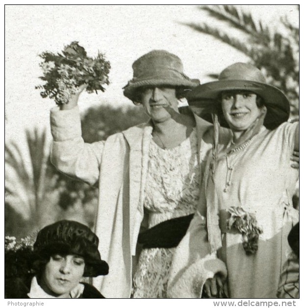 France Nice Promenade Des Anglais Fête Des Fleurs Ancienne Photo Trampus 1920 - Places