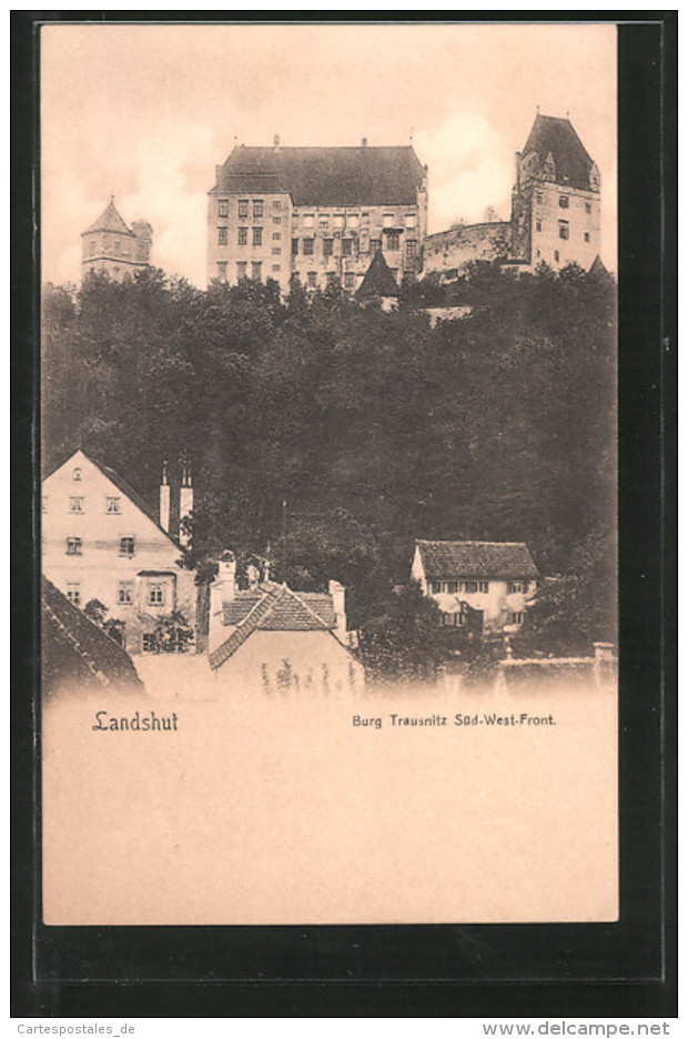AK Landshut, Burg Trausnitz, Süd-West-Front - Landshut