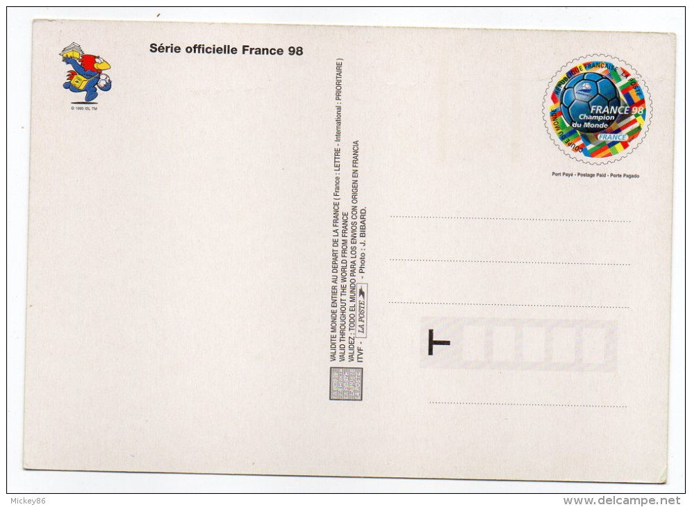 1998--FRANCE 98--PAP Carte Postale--Football--Equipe De France-Championne Du Monde--NEUF - 1998 – Frankrijk