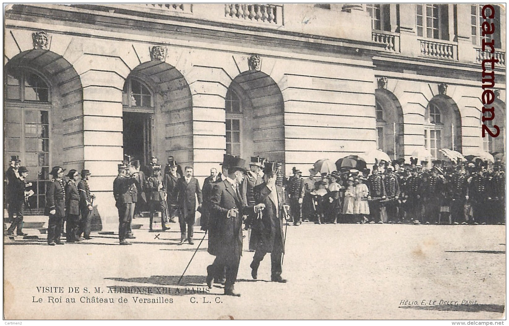 LOT DE 30 CPA : VISITE DU ROI D'ESPAGNE ALPHONSE XIII PRESIDENT LOUBET MILITAIRE ECOLE DE ST-CYR ATTELAGE CORTEGE ESPANA