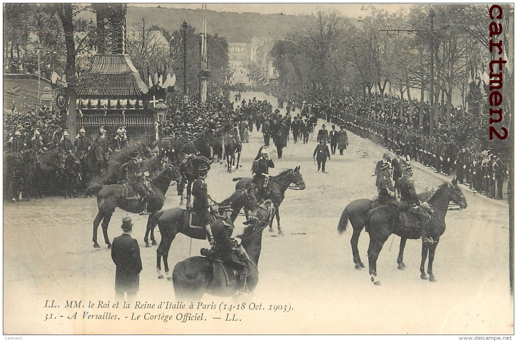 LOT DE 30 CPA : VISITE DU ROI D'ESPAGNE ALPHONSE XIII PRESIDENT LOUBET MILITAIRE ECOLE DE ST-CYR ATTELAGE CORTEGE ESPANA