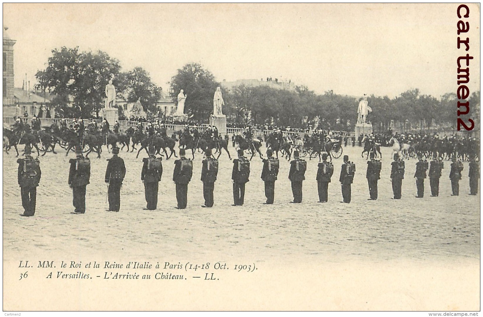 LOT DE 30 CPA : VISITE DU ROI D'ESPAGNE ALPHONSE XIII PRESIDENT LOUBET MILITAIRE ECOLE DE ST-CYR ATTELAGE CORTEGE ESPANA