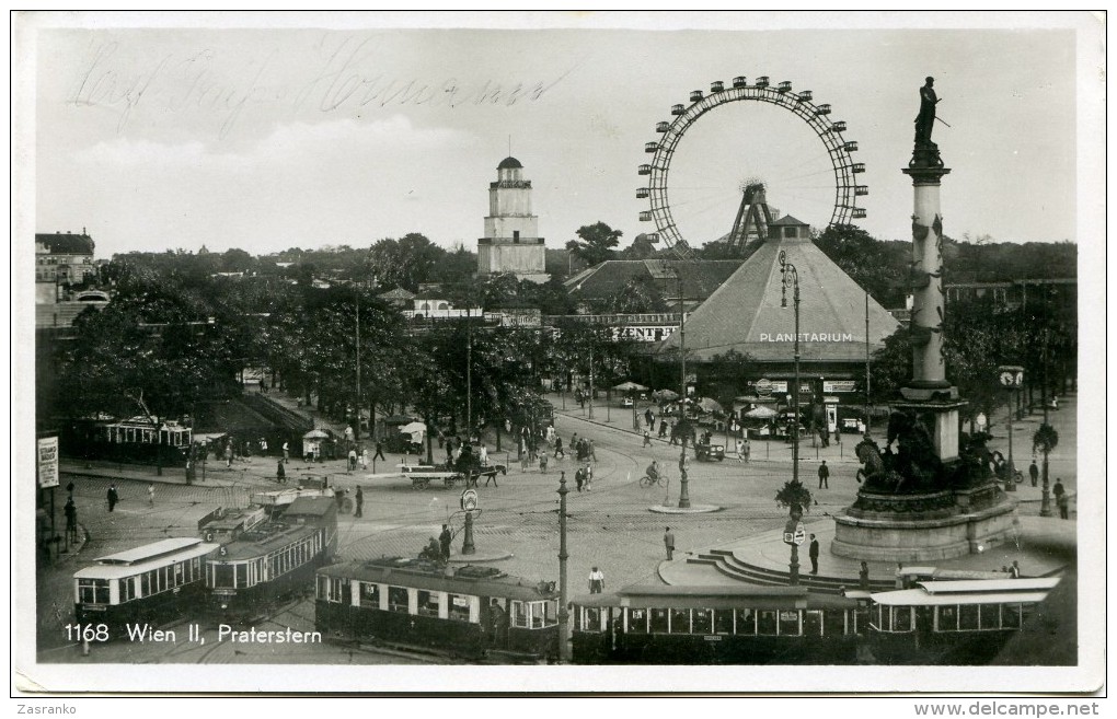 Vienna / Wien -  Praterstern Und Tegetthoff Monument - Planetarium, Tram No. 1168 - Prater