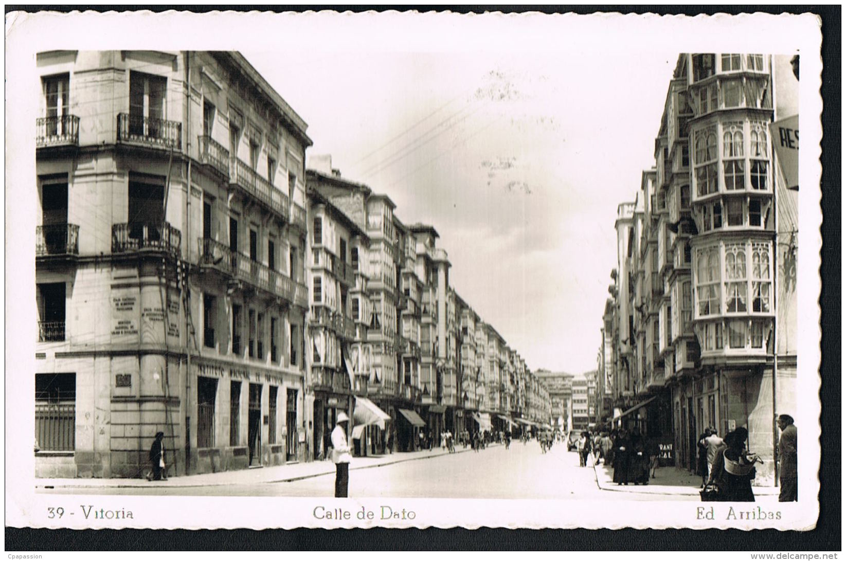 VITORIA PAIS VASCO- ALAVA- Calle De Dato - écrite Au Verso 1951  --Paypal Sans Frais - Álava (Vitoria)