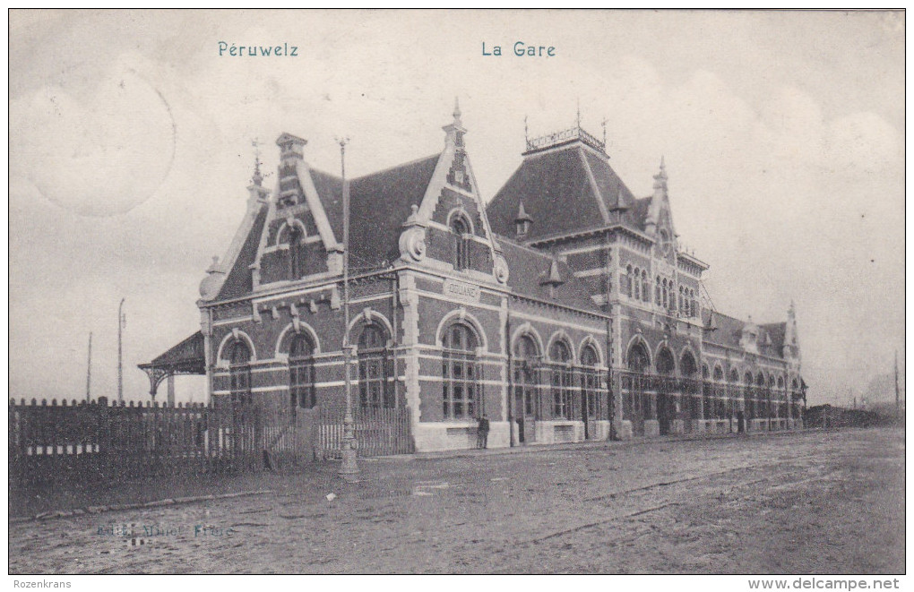 Peruwelz La Gare Station 1912 Zeldzaam Mooie Zegel En Stempel Obliteration (En Très Bon Etat) - Péruwelz