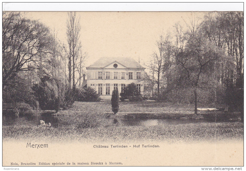 Merxem Merksem Chateau Hof Terlinden Kasteel Gekreukt Reclame Merxemsche Boek En Papierhandel Bredabaan - Antwerpen