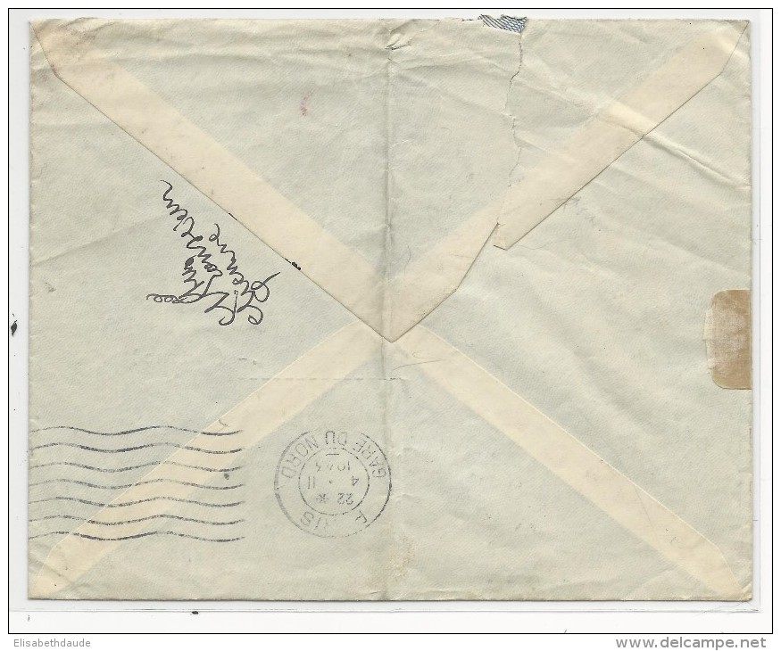 1943 - ENVELOPPE EXPRES Du CONSULAT De BELGIQUE à PARIS Avec OBLITERATION PNEUMATIQUE Pour BLERANCOURT (AISNE) - PETAIN - 1941-42 Pétain