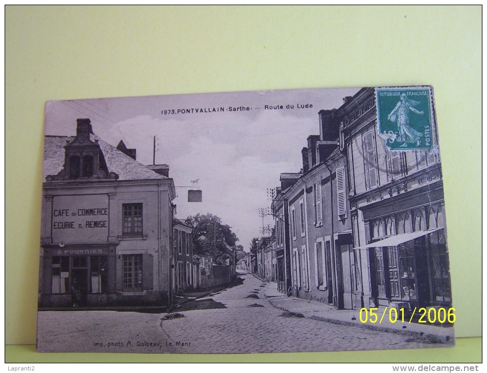 PONTVALLAIN (SARTHE) LES COMMERCES. LES MAGASINS. ROUTE DU LUDE. - Pontvallain