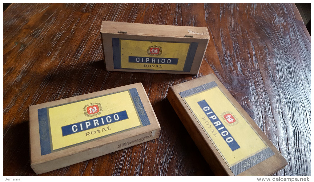 Drie Sigarenkistjes: Ciprico Royal, Vander Elst - Zigarrenkisten (leer)