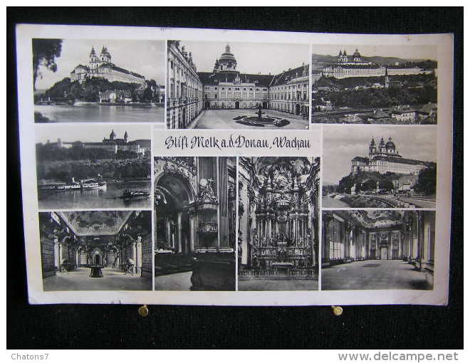 W - 187 - Wachau - Stift Melk A.d. Donau, Wachau - Carte Multi-vues  - Circulé 1914 - Wachau
