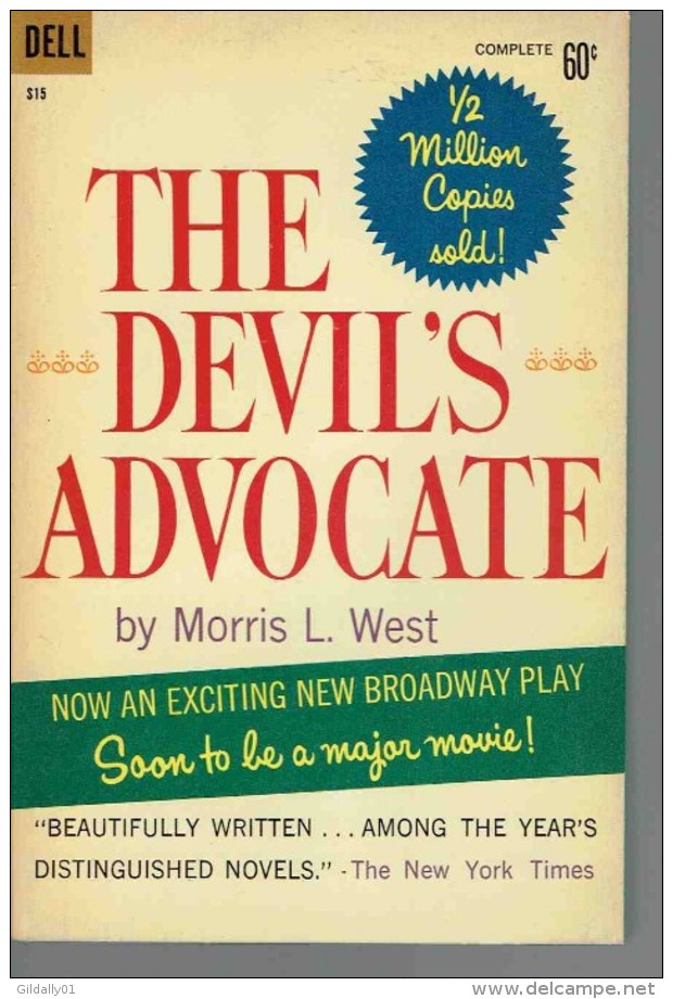 Roman En Anglais:   THE DEVIL'S AVOCATE.     Morris L. WEST.     1960. - Sonstige & Ohne Zuordnung