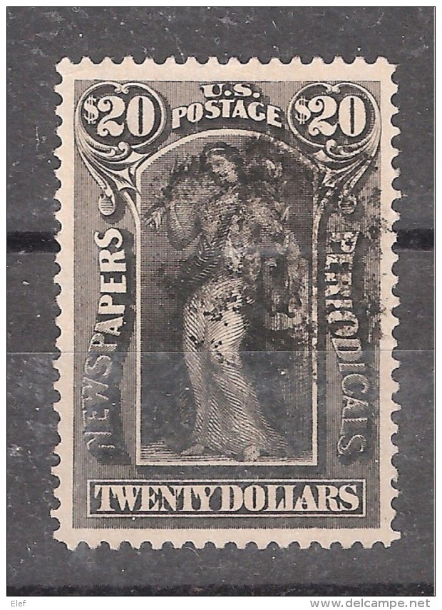 USA Newspaper & Periodicals / Journaux 1895, Scott PR 123 , $ 20  Slate, Obl / VFU / TB - Journaux & Périodiques