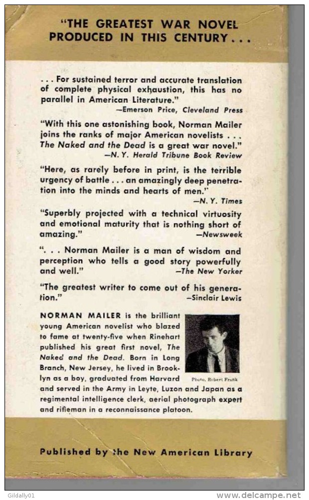 Roman En Anglais:   THE NAKED AND THE DEAD.     Norman MAILER.     1956. - Other & Unclassified