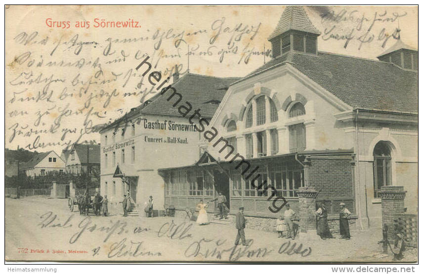 Gruss Aus Sörnewitz - Gasthof Sörnewitz - Verlag Brück & Sohn Meissen Gel. 1902 - Coswig