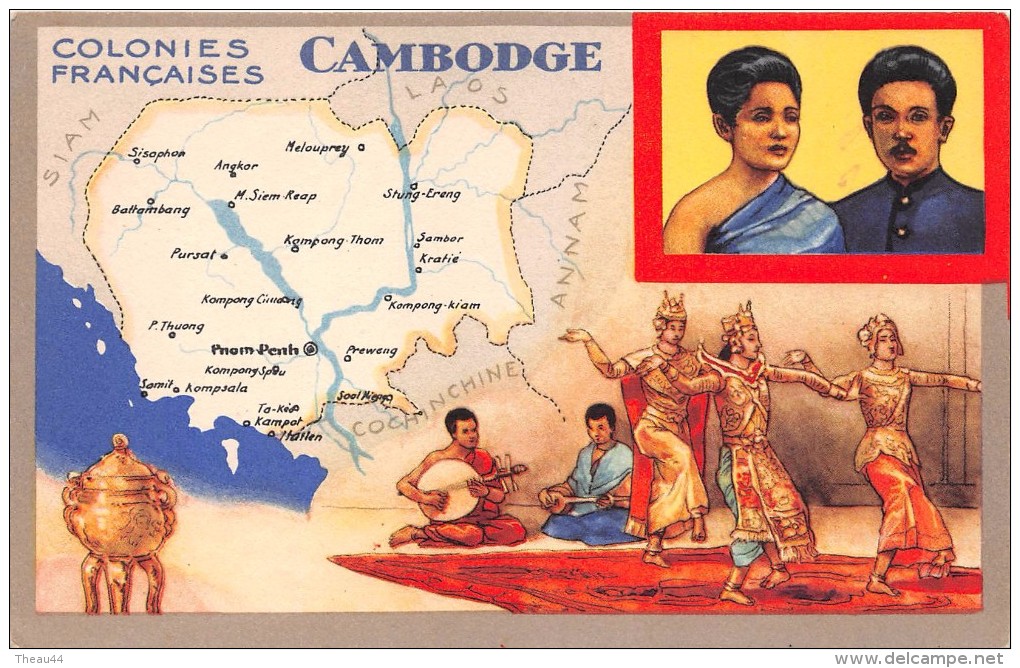 ¤¤  -   CAMBODGE   -  Carte Publicitaire " Lion Noir "   -  Colonies Françaises   -  ¤¤ - Cambodia