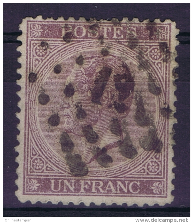 Belgium OBP Nr 21 Used  1865 - 1865-1866 Profile Left