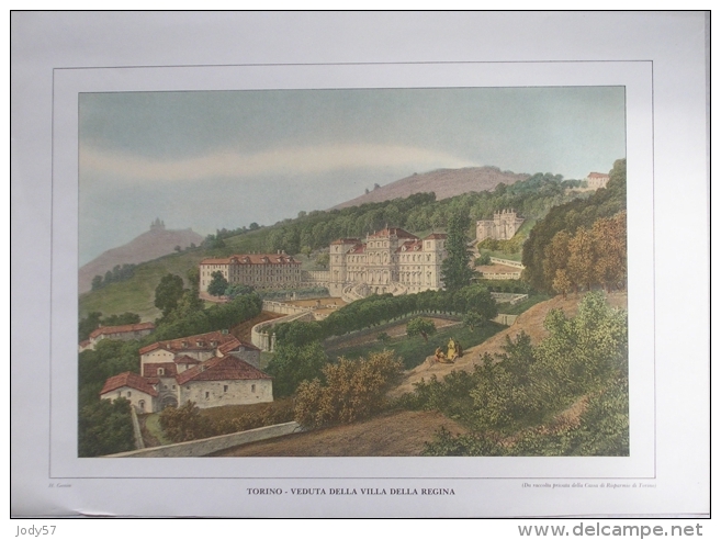 STAMPA MODERNA - TORINO - VEDUTA DELLA VILLA DELLA REGINA - H. GONIN - Prints & Engravings