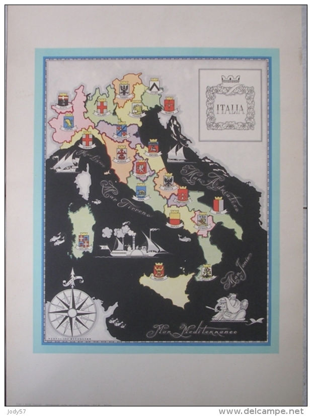 COLLEZIONE CARTE GEO-PITTORICHE  -  ITALIA - DANILO CENSI - Carte Geographique