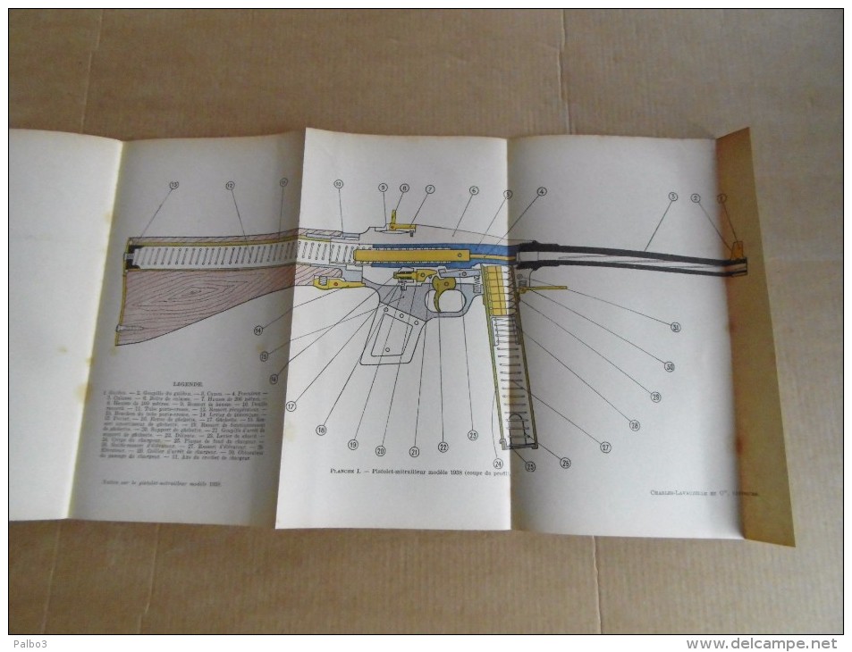 Notice Sur Le Pistolet Mitrailleur Modele 1938 PM38 Daté 1947 PM 38 - Armes Neutralisées