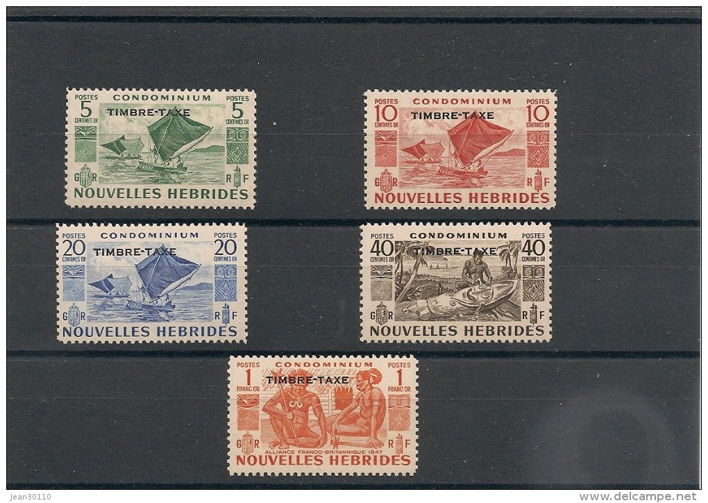 Nouvelles Hébrides TAXE Année 1953 N° Y/T : 26/30** - Timbres-taxe