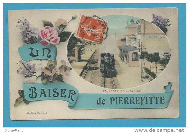 CPA Chemin De Fer Train Gare De PIERREFITTE-STAINS - Un Baiser De PIERREFITTE 93 - Pierrefitte Sur Seine