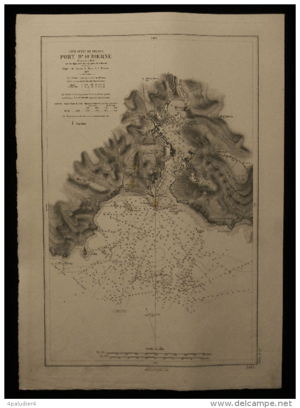 ( Bretagne ) Carte Marine Côte Ouest PORT D'AUDIERNE 1905 - Cartes Marines