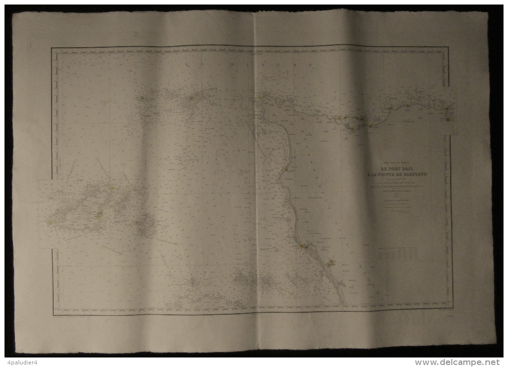 ( Normandie Manche  ) Carte Marine DE PORT BAIL à La POINTE DE BARFLEUR Guernesey 1902 - Zeekaarten