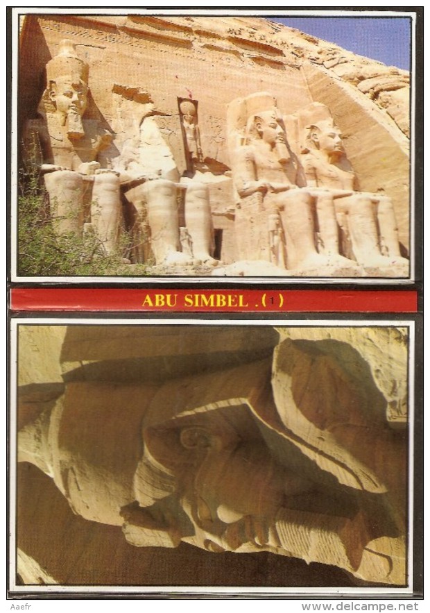 CP Egypte - Abou Simbel -  Dépliant De 18 Cartes Modernes En Couleurs - Abu Simbel - Abu Simbel