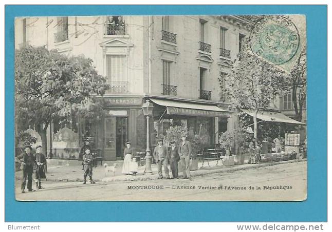 CPA L'Avenue Verdier Et L'avenue De La République MONTROUGE 92 - Montrouge