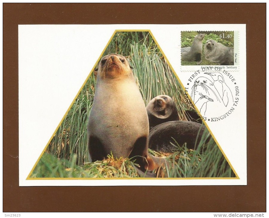 AAT 1993  Mi.Nr. 96 , Fur Seals - Maximum Card - First Day  14 January 1993 - Tarjetas – Máxima