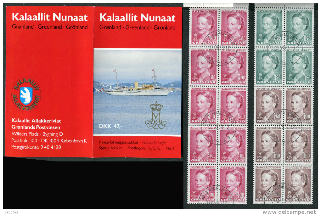 Greenland 1990 - Stamp Booklet # 2 - 2 Blocks W. 20 Stamps - Booklets