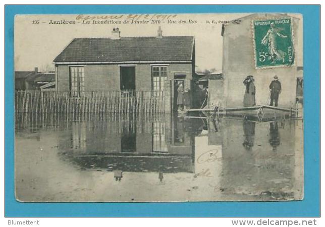 CPA 195 -  Inondations De 1910 Rue Des Bas ASNIERES 92 - Asnieres Sur Seine