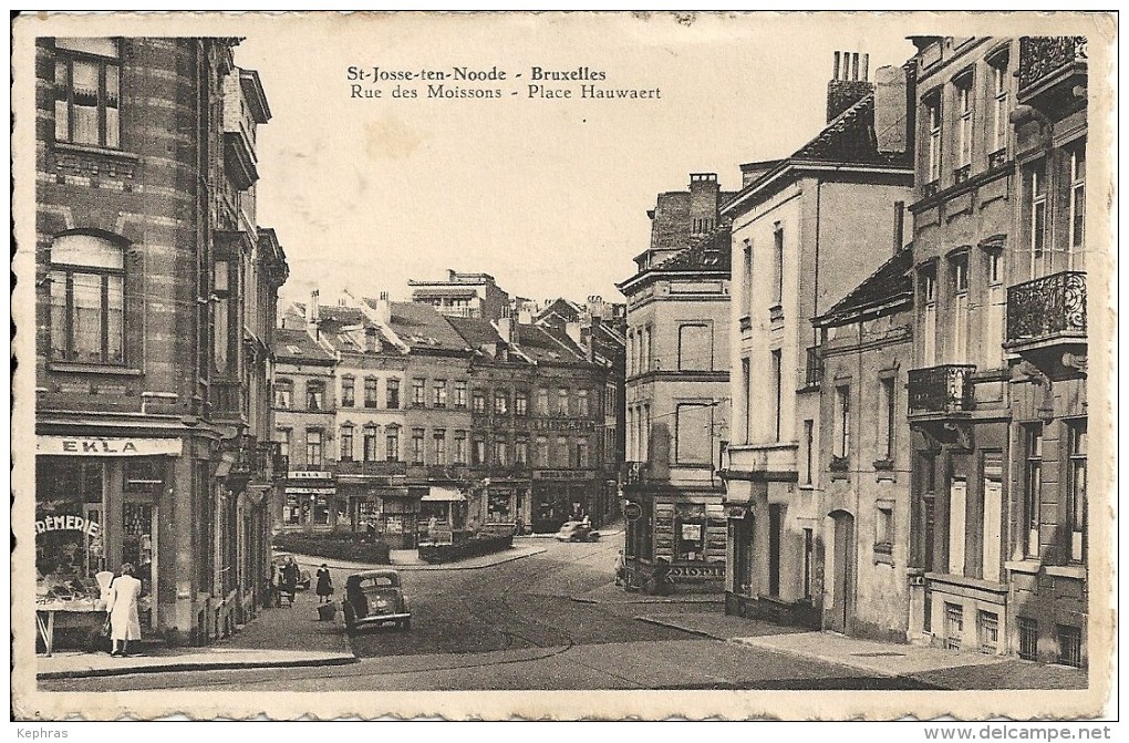 ST-JOSSE-TEN-NOODE : BRUXELLES - Rue Des Moissons Et Place Hauwaert - RARE CPA - St-Joost-ten-Node - St-Josse-ten-Noode