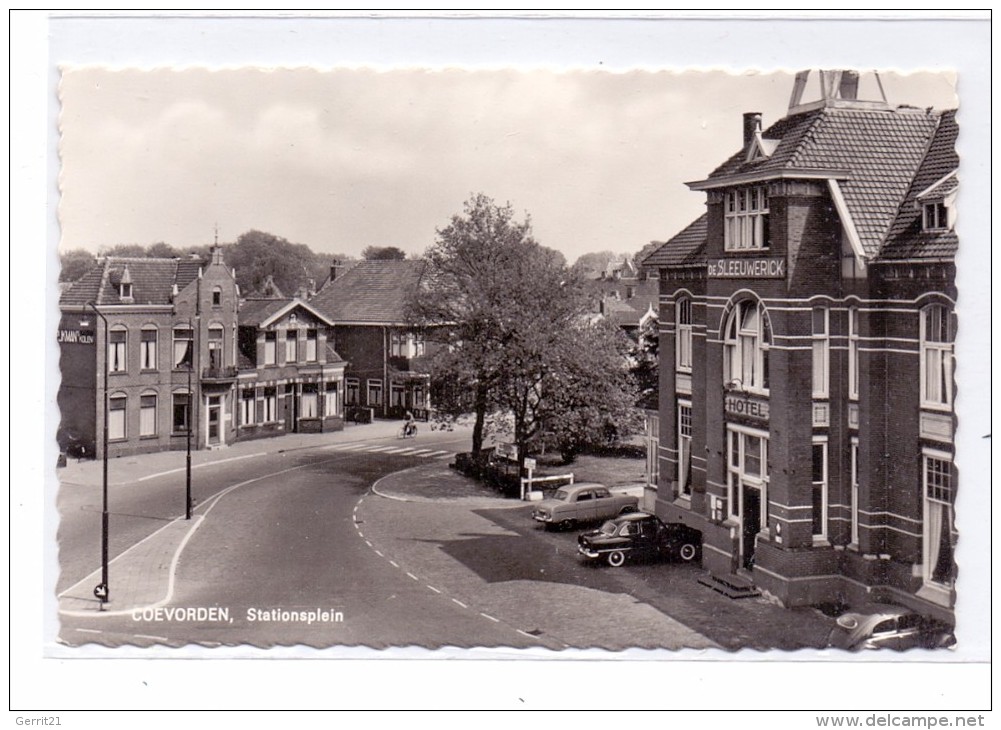 NL - DRENTHE - COEVORDEN, Stationsplein, Hotel De Sleeuwerick - Coevorden
