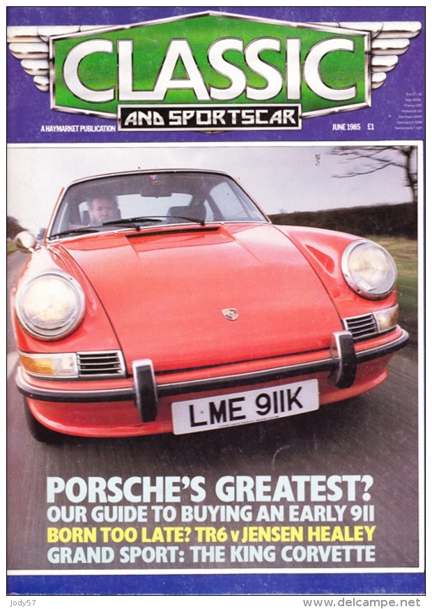 CLASSIC AND SPORTSCAR - JUNE 1985 - PORSCHE 911S - Transports