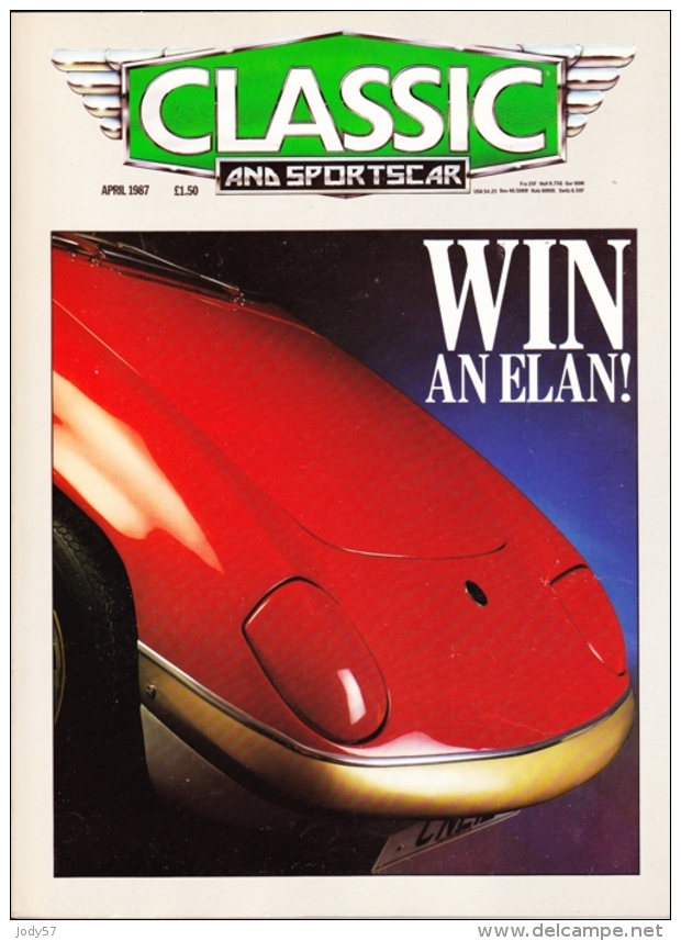 CLASSIC AND SPORTSCAR - APRIL 1987 - LOTUS ELAN - Trasporti