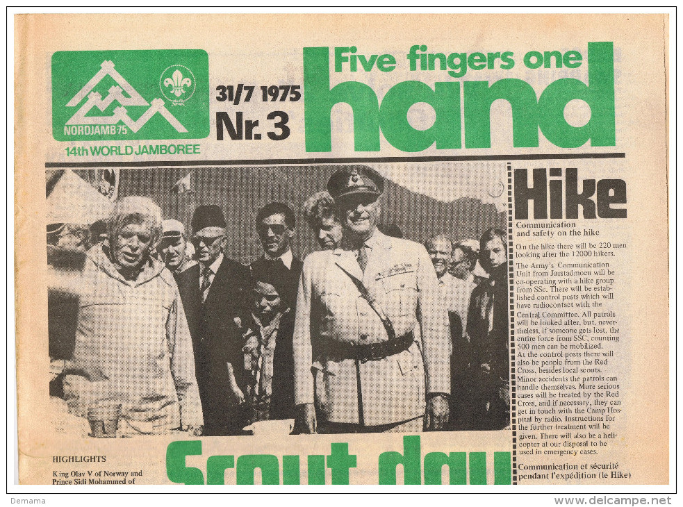14de World Jamboree, 'Five Fingers One Hand'31/7/1975, Nr 3 - Scoutisme