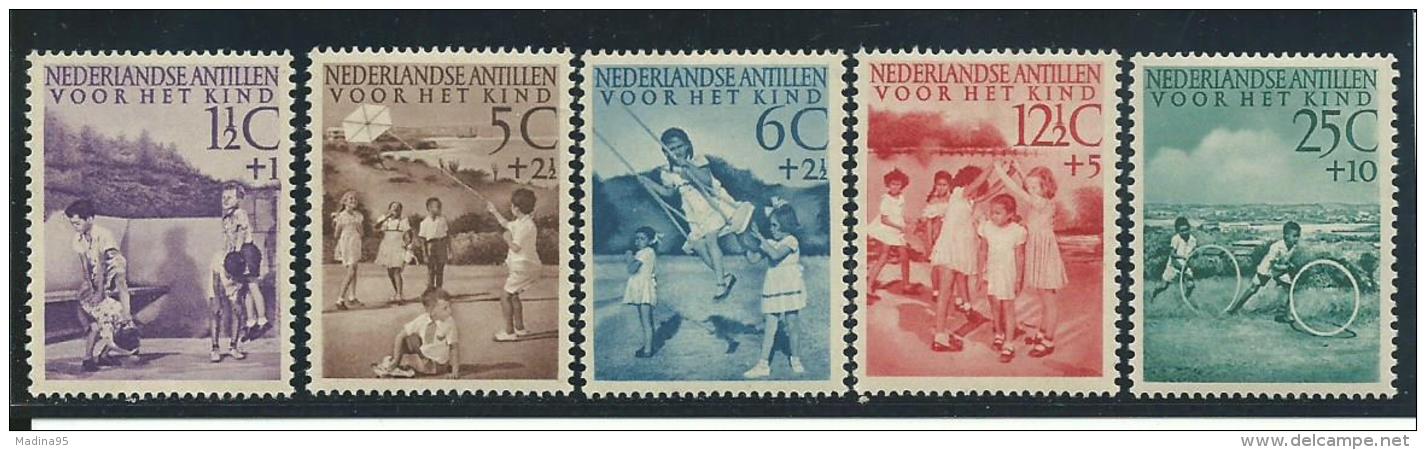 ANTILLES NEERLANDAISES: *, N°222 à 226, Série, TB - Niederländische Antillen, Curaçao, Aruba